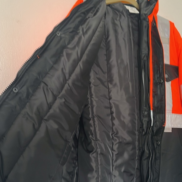 Men’s Safety Coat Jacket XL Parka hi visibility HiVis - Picture 4 of 13